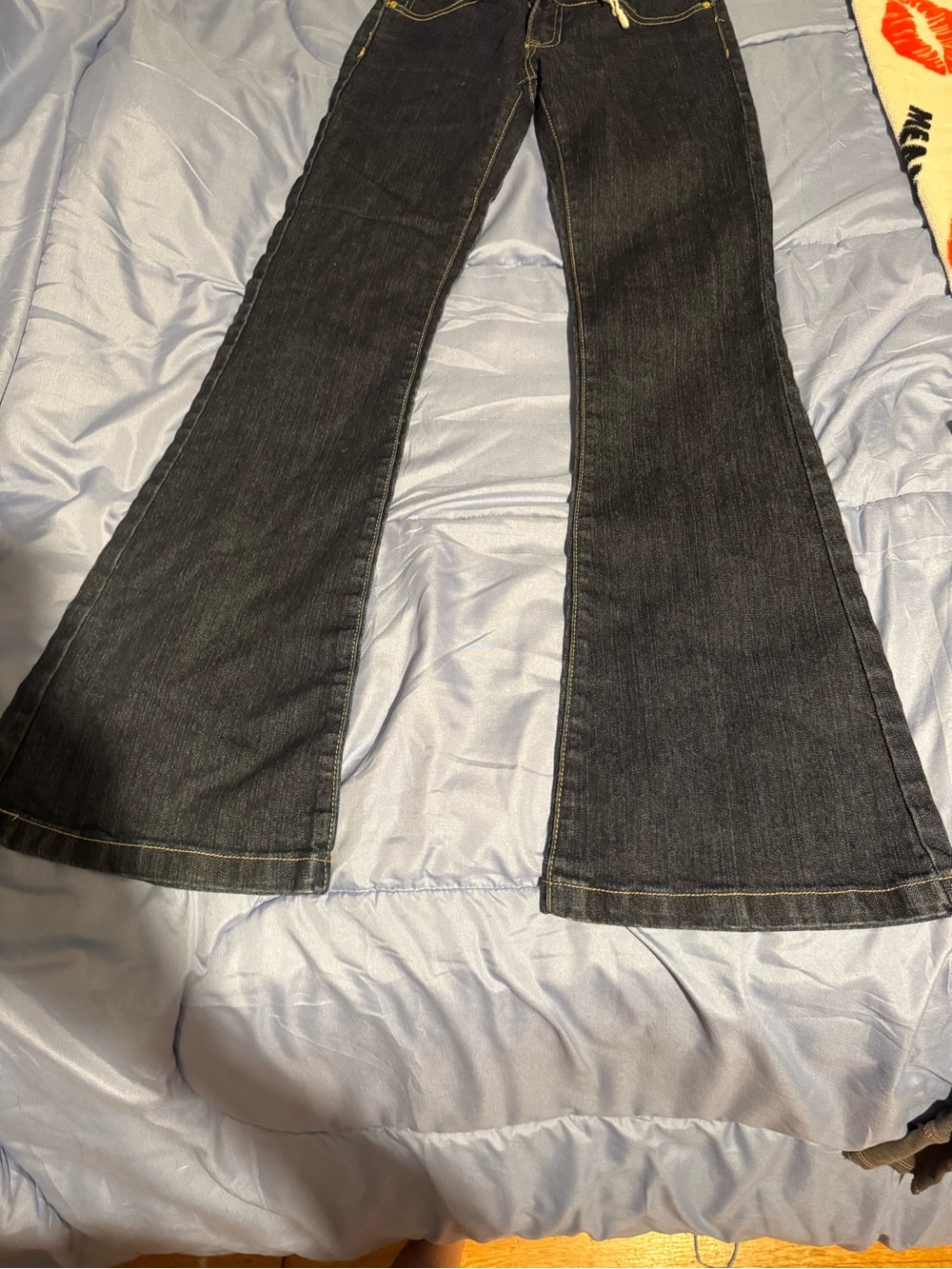 South Pole Dark Gray Flare Jeans